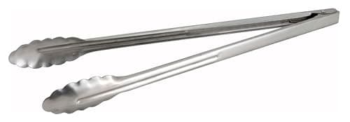 Winco UT-16HT Extra Heavyweight Stainless Steel Utility Tongs, 16-inch