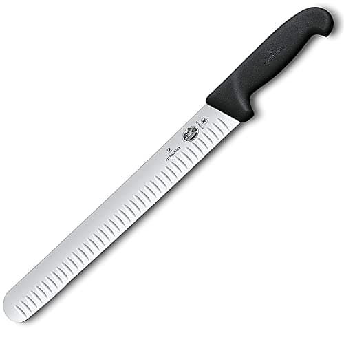 Victorinox Fibrox Slicing Knife, Granton Blade, 12-inch (5.4723.30)