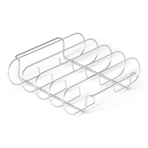 Amazon Basics Stainless Steel Rib Rack (Holds 4 Full Racks)