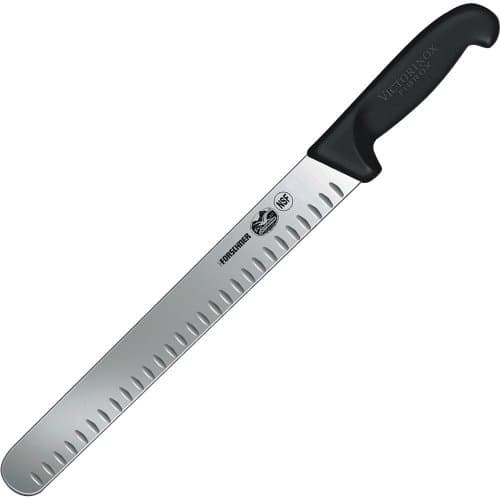 Victorinox Fibrox Slicing Knife, Granton Blade, 12-inch (5.4723.30)