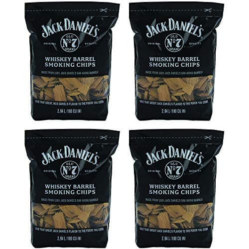 Jack Daniel's Tennessee Whiskey Barrel Smoking Oak Wood Chips, 180 cu in (4 pack)