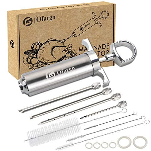 Ofargo Stainless Steel Meat Injector Syringe Kit (2 oz, 4 needles)