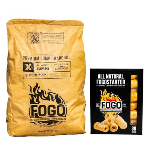 FOGO Premium Hardwood Lump Charcoal (17.6 lb) + 30 Fogostarters
